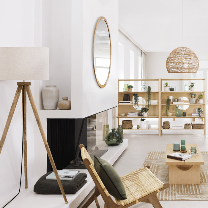 Coussin "Linah" - coton - vert kaki - 45x45 cm