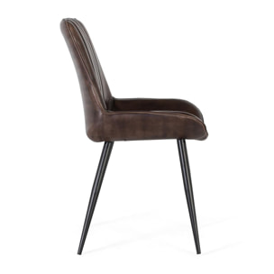 Silla de Piel 53 Cm Estilo Contemporáneo