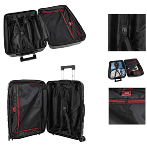 Juego De Maletas Rígidas Pp Jaslen Varese Negro