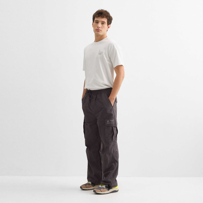Pantalón MUNICH cargo gang streetwear de nylon antracita