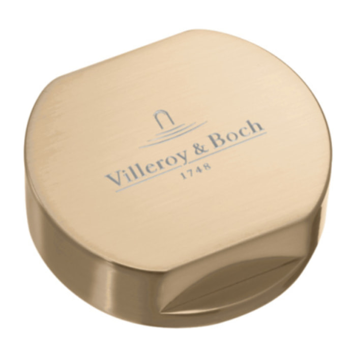 Bouton pour mécanisme 1 cuve, VILLEROY & BOCH en acier inoxydable finition or mat