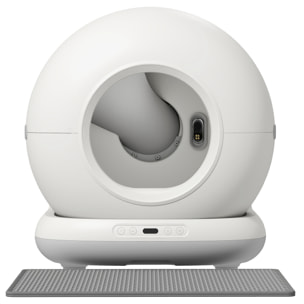 Bac à litière autonettoyante pour chat - maison de toilette autonettoyante - 72L - blanc