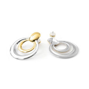 Pendientes Linha acabado oro 18k y plata