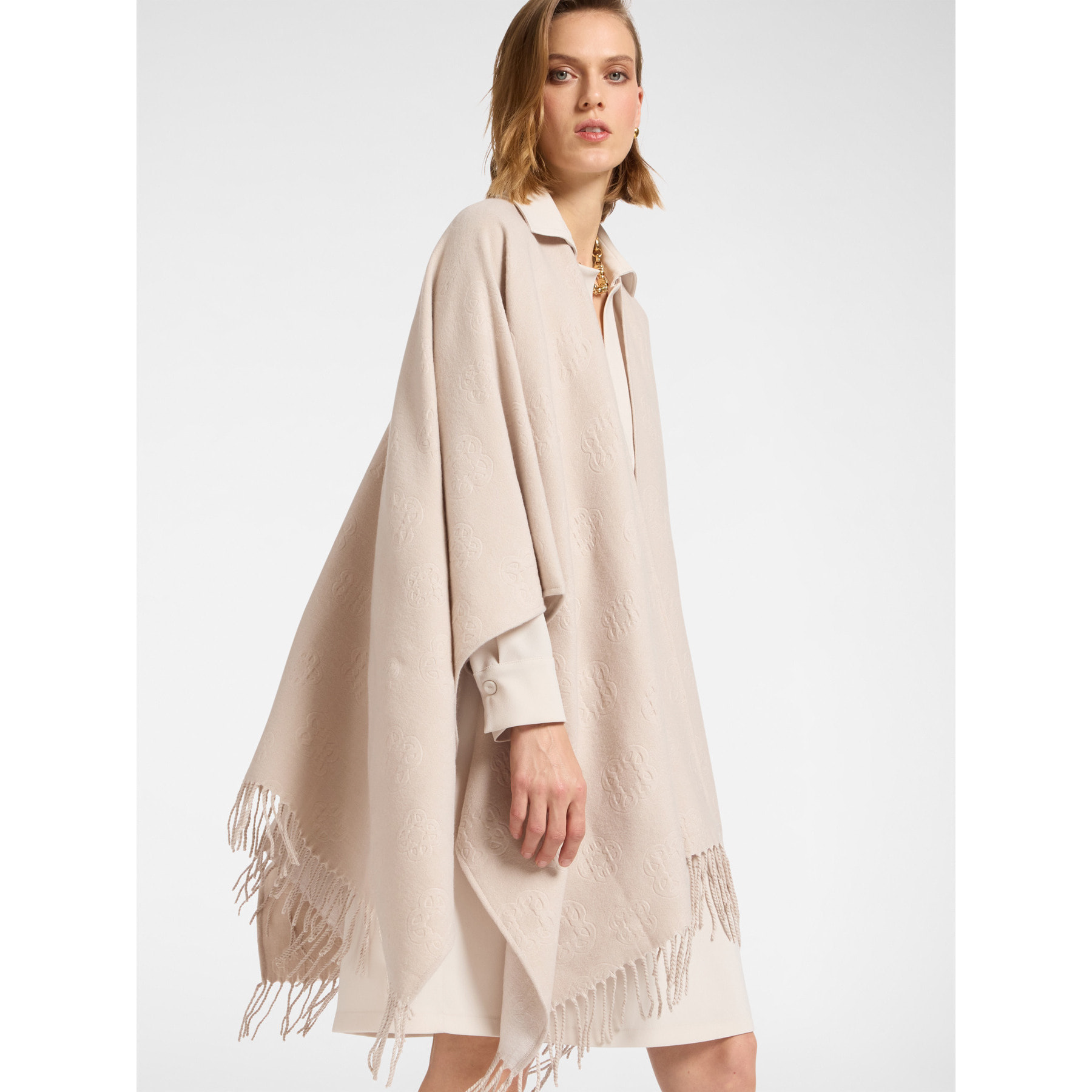 Elena Mirò - Mantella reversibile Monogram - Beige