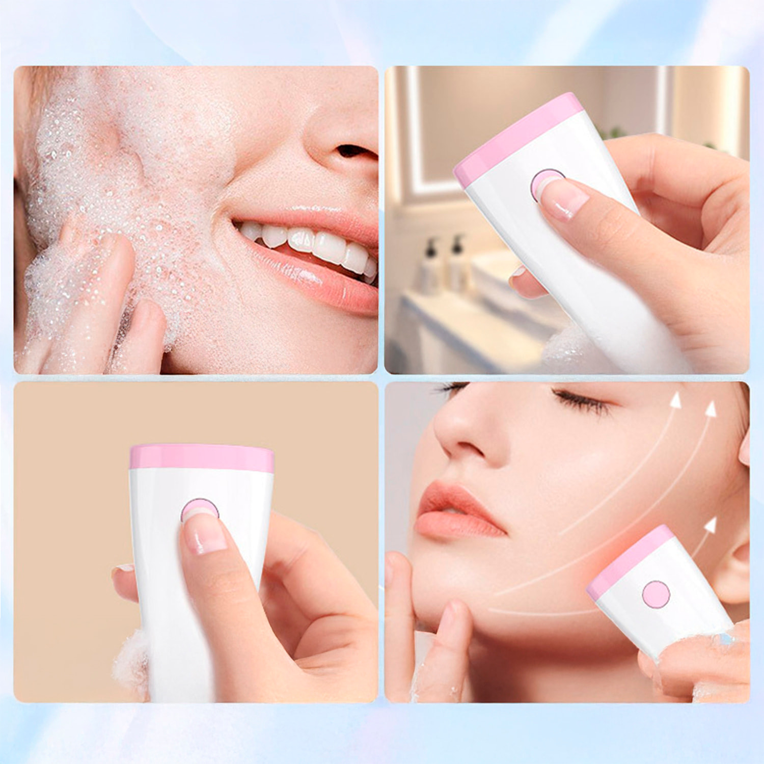 Lampada portatile per la terapia della luce con 5 tipi di luci: rossa, verde, blu, arancione e viola.