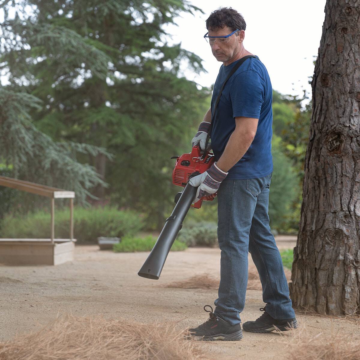 Soplador-aspirador de hojas motor de gasolina 26cc y velocidad del aire 225km/h - GREENCUT EBV260X