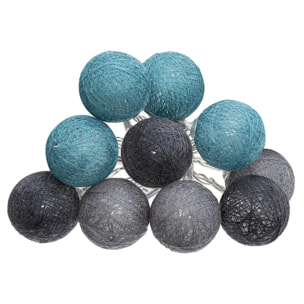 Guirlande LED à pile "City" 10 boules L165cm