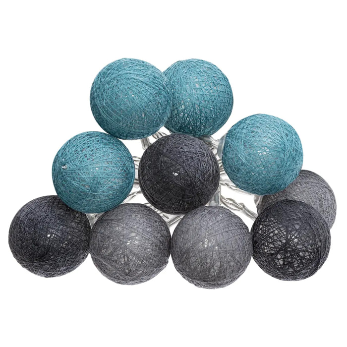 Guirlande LED à pile "City" 10 boules L165cm