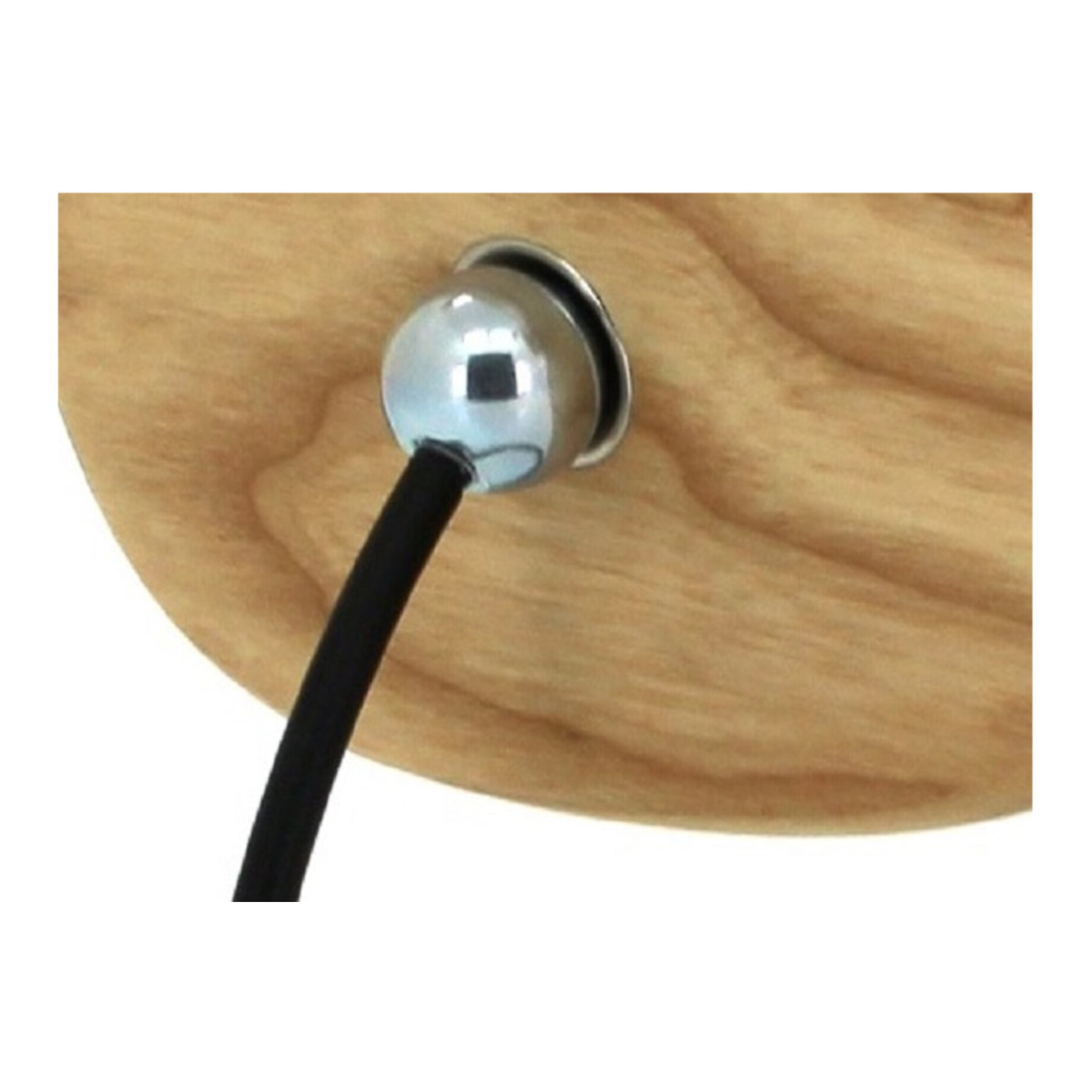 Lot de 2 petits miroirs sur pied inclinables/détachables en bois et métal - ZOOM