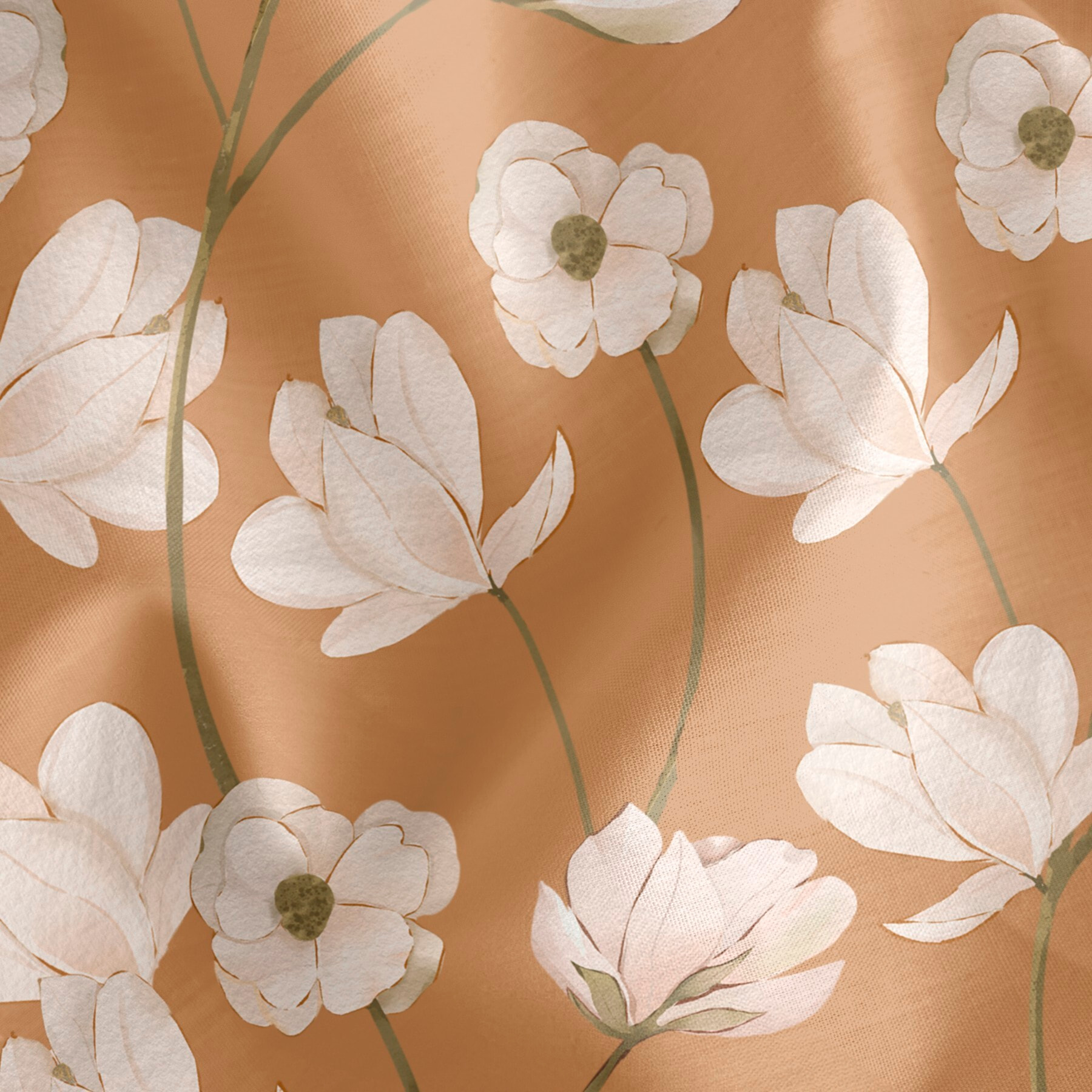 Housse de coussin Liberty ocre