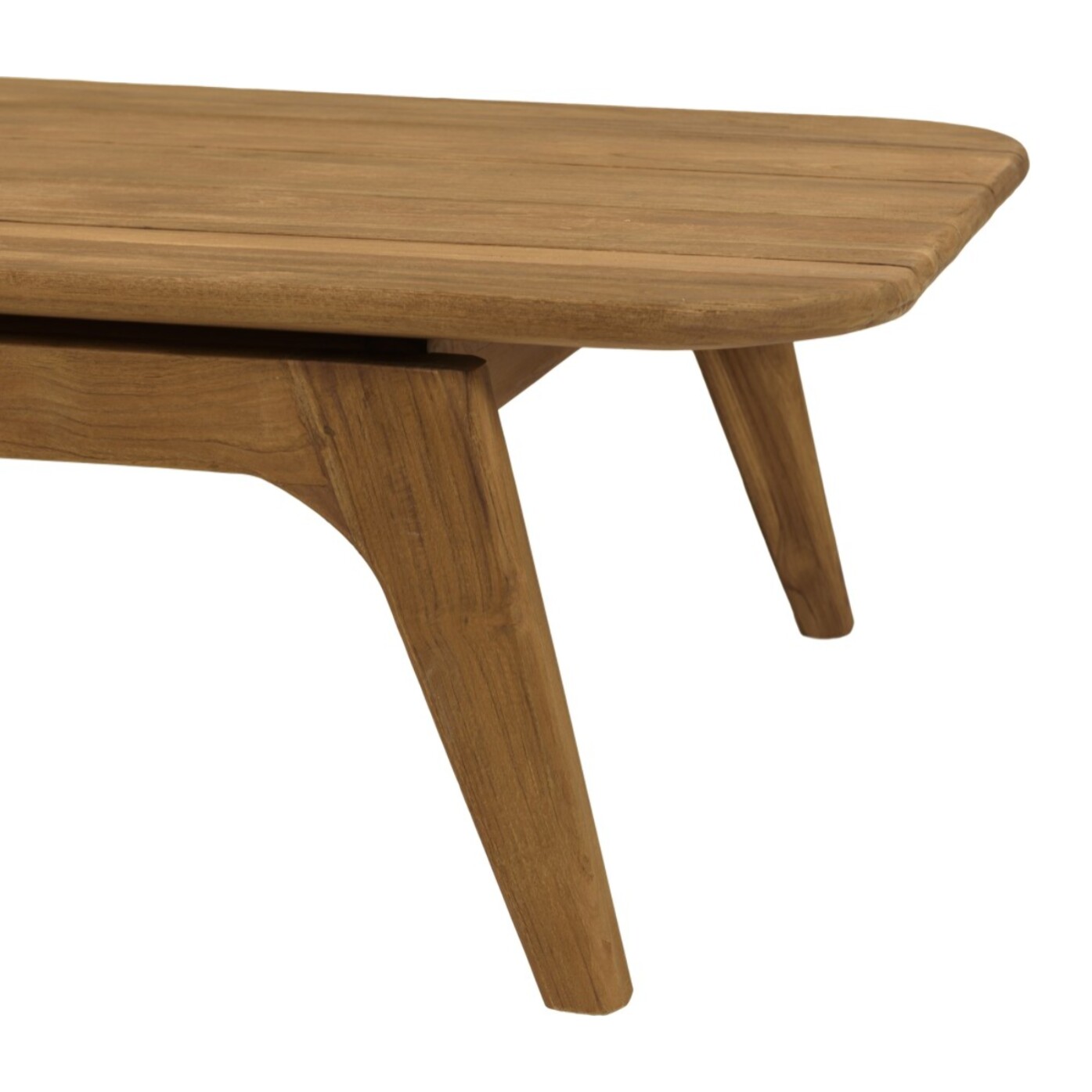 COLINE - Table basse de jardin 130x70cm en bois de teck recyclé