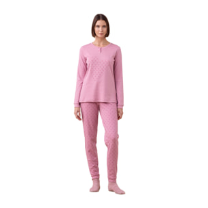 Pigiama donna in jersey invernale articolo cuore. Noidinotte