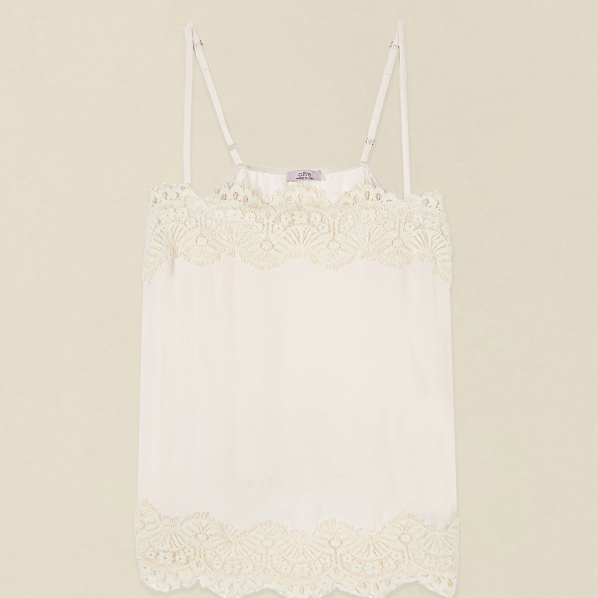Oltre - Top lingerie con pizzo - Bianco D.fiore