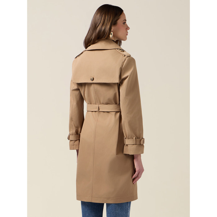 Oltre - Gabardina cruzada - Beige