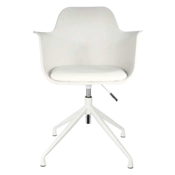 Fauteuil Pivotant Chicago Blanc - Lot De 2