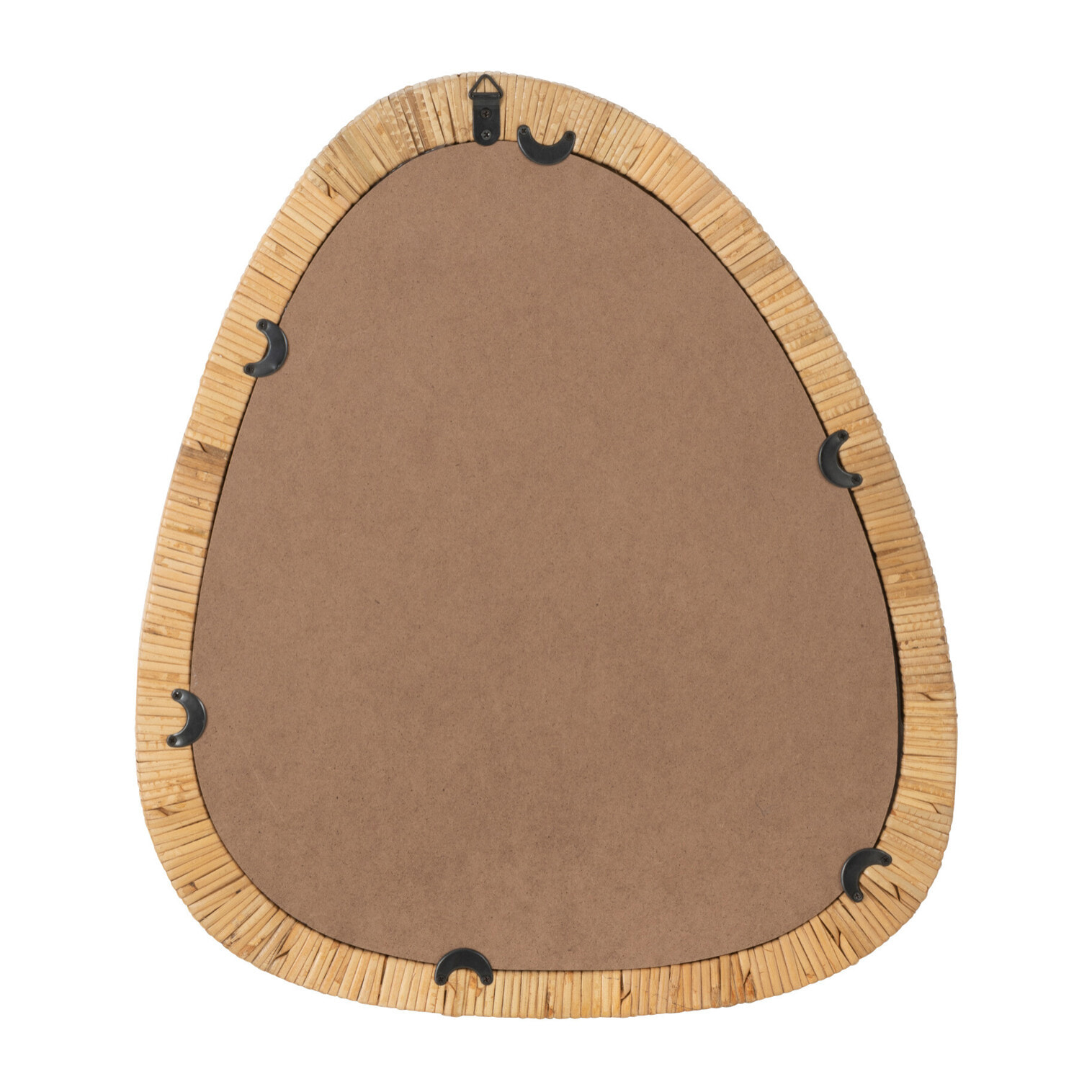 J-Line miroir Paille - rotin/verre - naturel - small - 54 x 46.5 cm