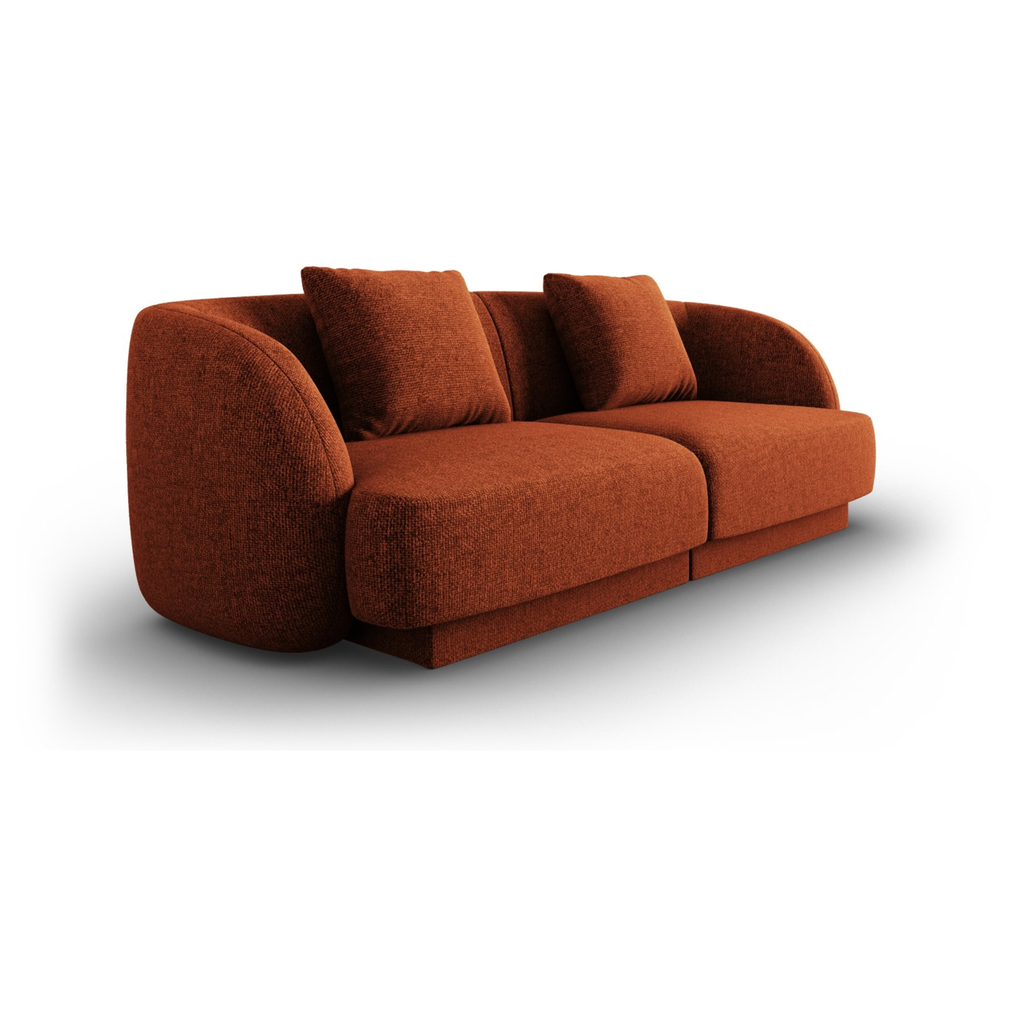 Canapé "Tulum" 2 places en chenille terracotta