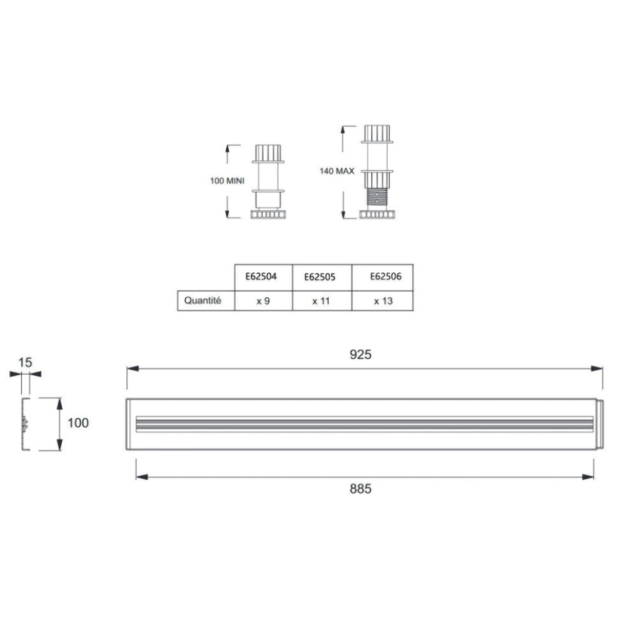 Kit de réhausse avec tablier blanc pour receveur Flight Jacob Delafon - E62504-00
