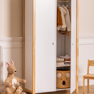 Armoire enfant "Kima" 86x204,5cm blanc