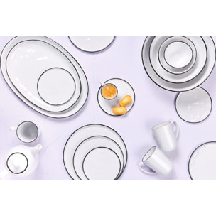 Assiette PURE Ø27,5cm - 4 pièces - Blanc Neige