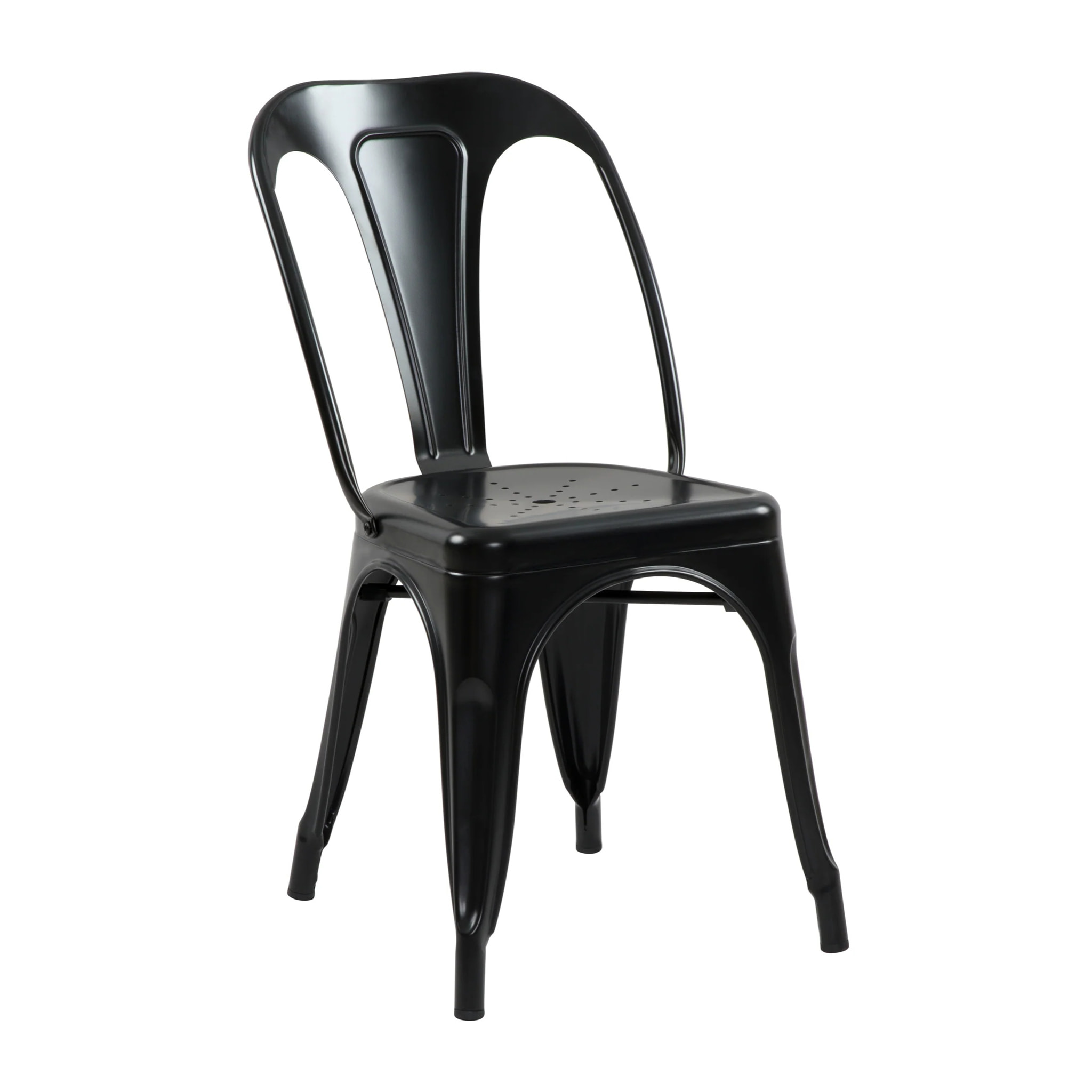 Lot de 2 chaises en métal noir mat - Indus