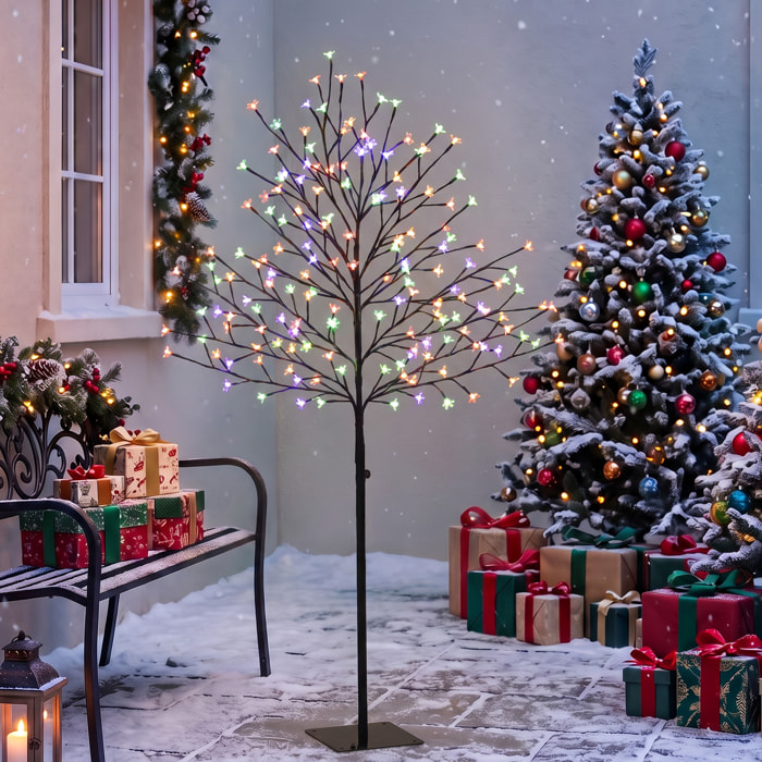 Arbre à LED cerisier H. 150 cm 160 LEDs blanc chaud ou multicolore 11 modes