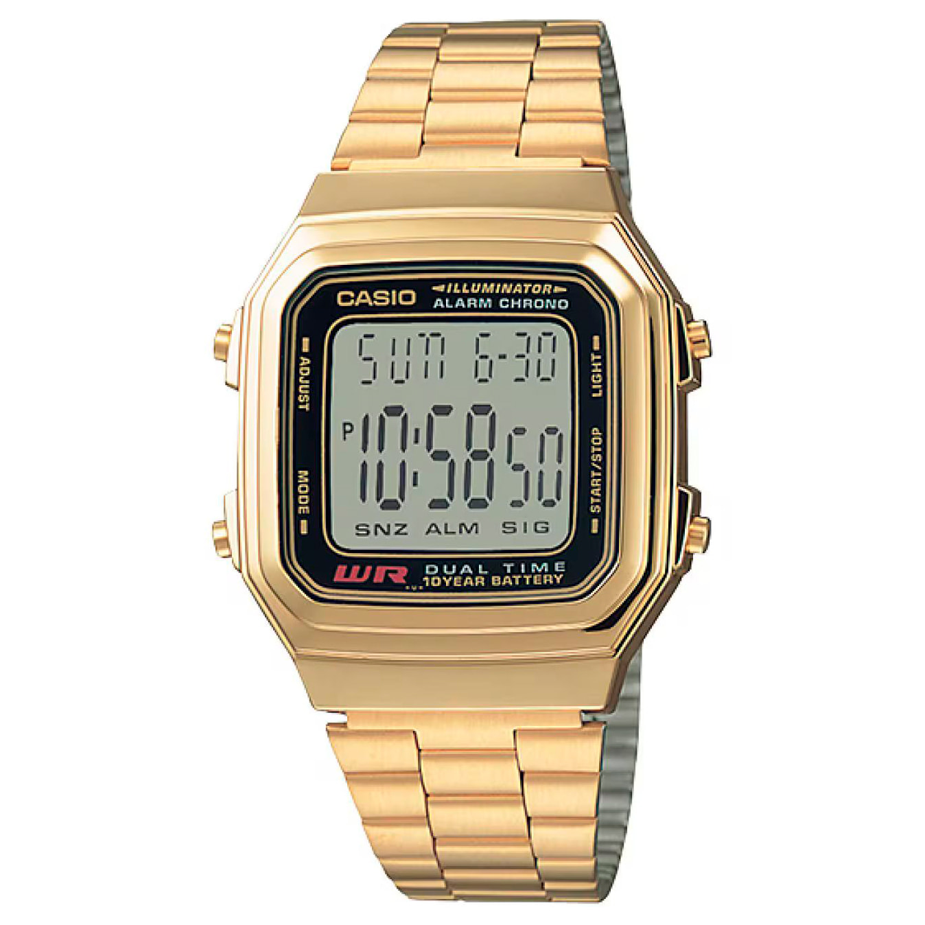 Reloj Casio A178WGA-1ADF Hombre Digital Cuarzo con Correa de Acero inoxidable