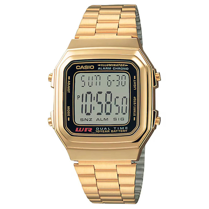 Reloj Casio A178WGA-1ADF Hombre Digital Cuarzo con Correa de Acero inoxidable