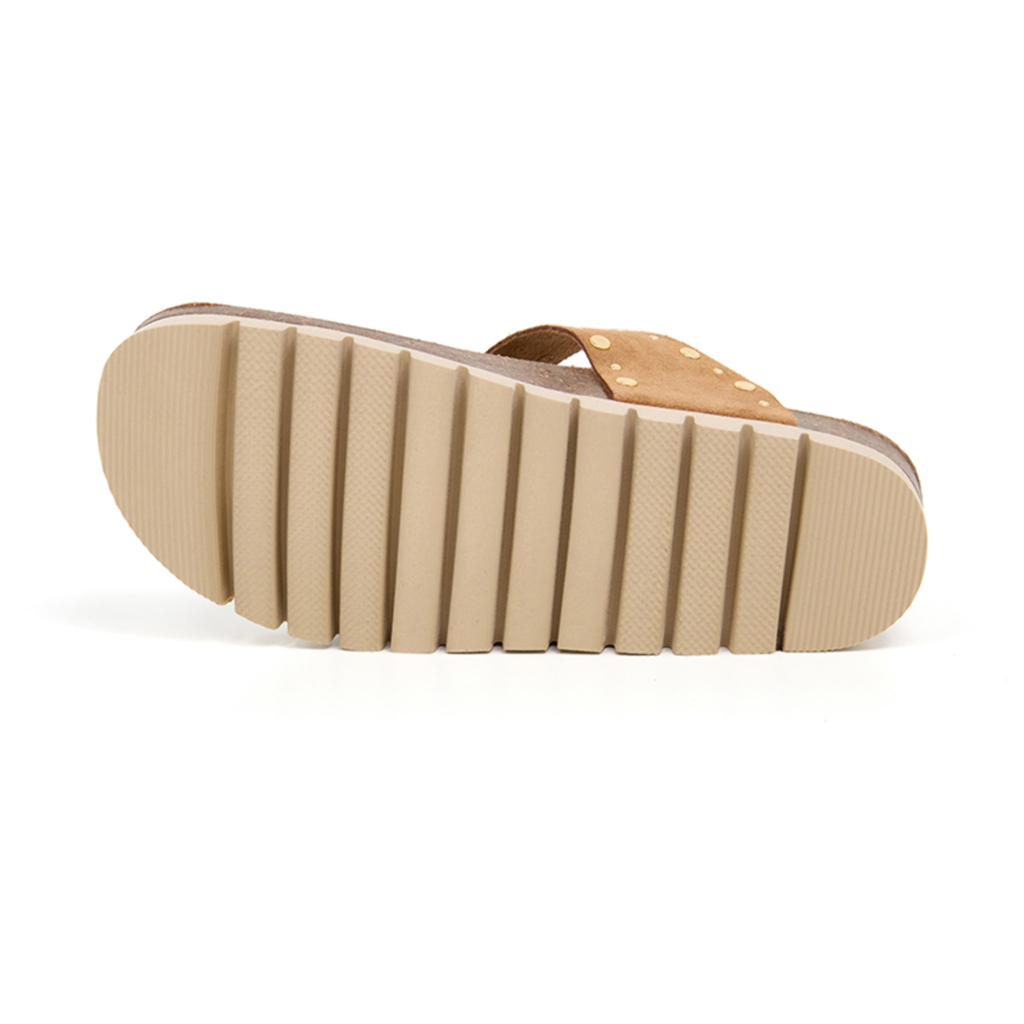 Sandalia Plataforma Cuero Mujer BILLOWY MARRON