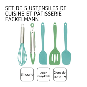 5 ustensiles de cuisine pour enfants en silicone Fackelmann Mini Monster