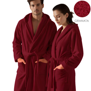 Accappatoio unisex con cappuccio e tasche