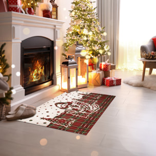 Tappeto Ingresso Arredo Natalizio Minimal Santa Claus