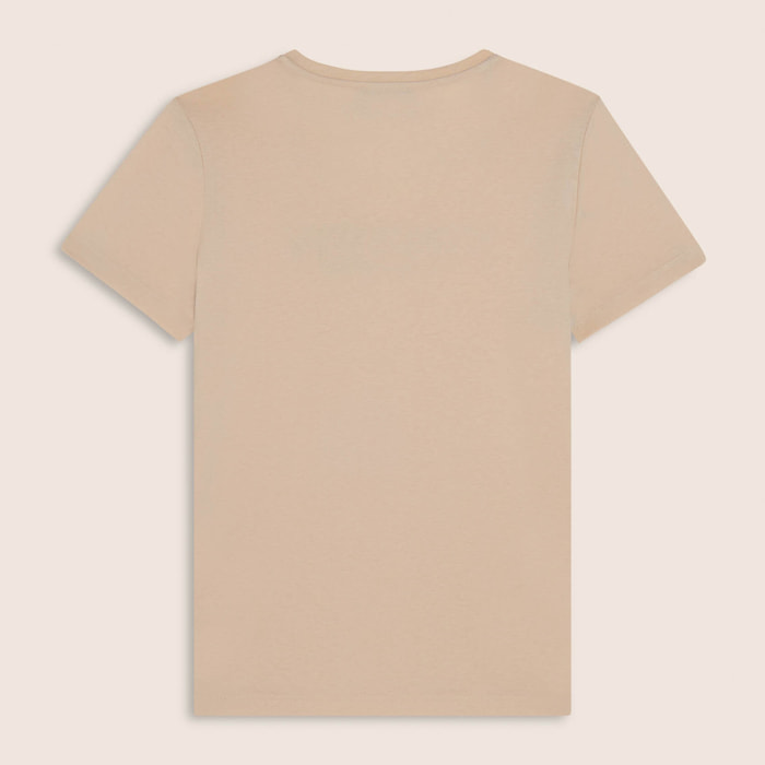 T-shirt con logo frontale in borchie