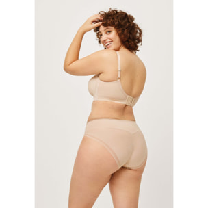 Slip midi riducente basico a compressione media beige