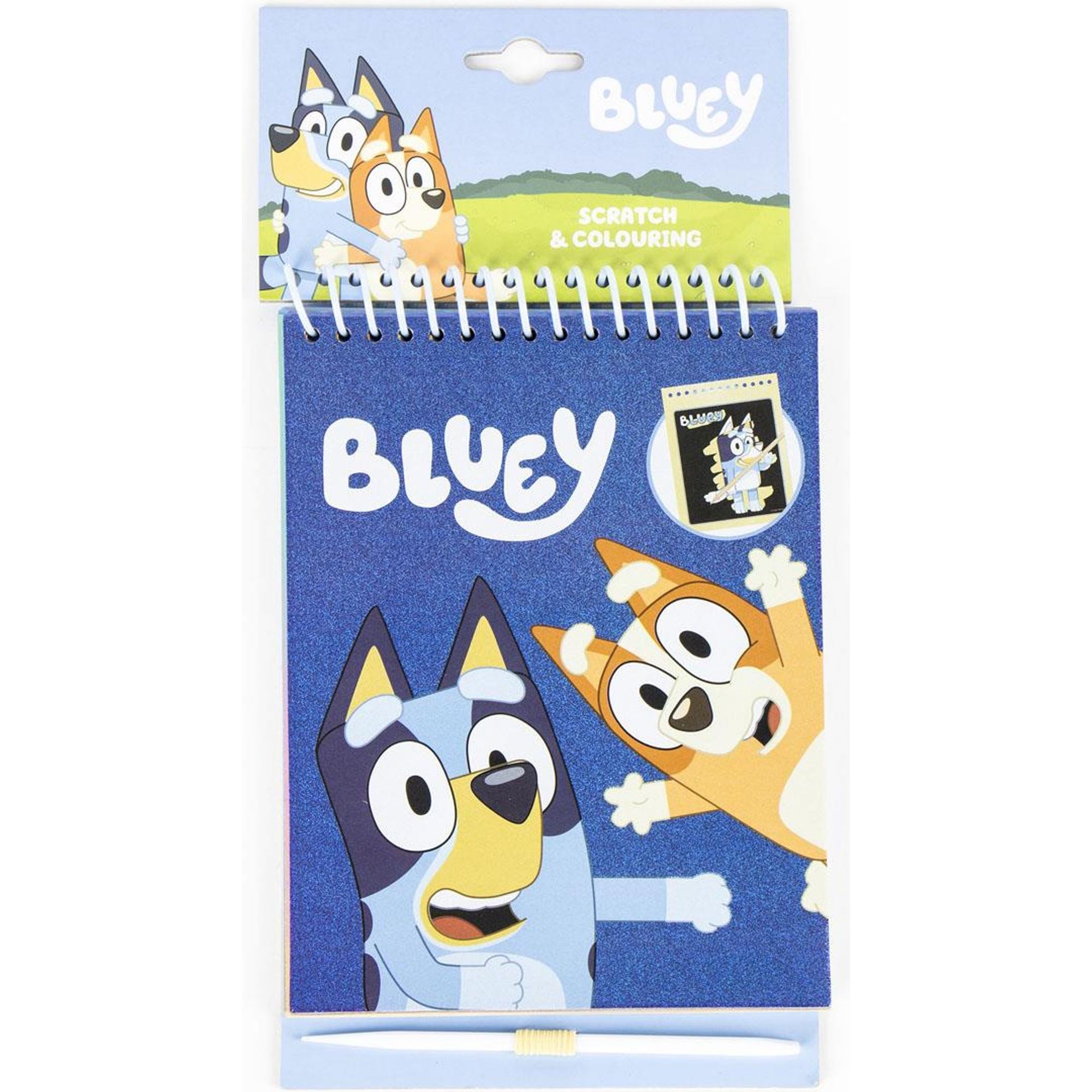 Set De Papelería Scratch Book Bluey