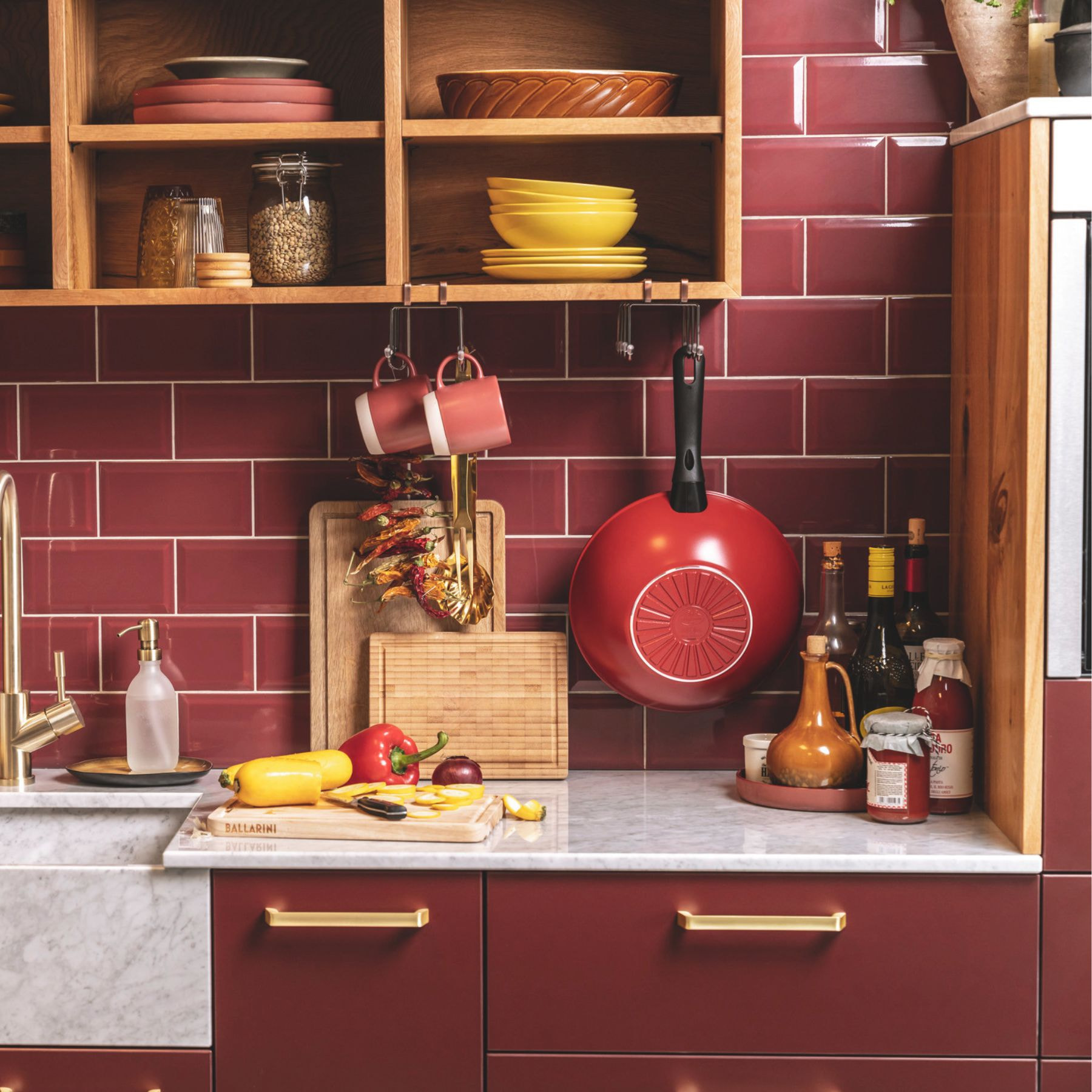 Wok, 28 cm, Aluminium, Revêtement céramique