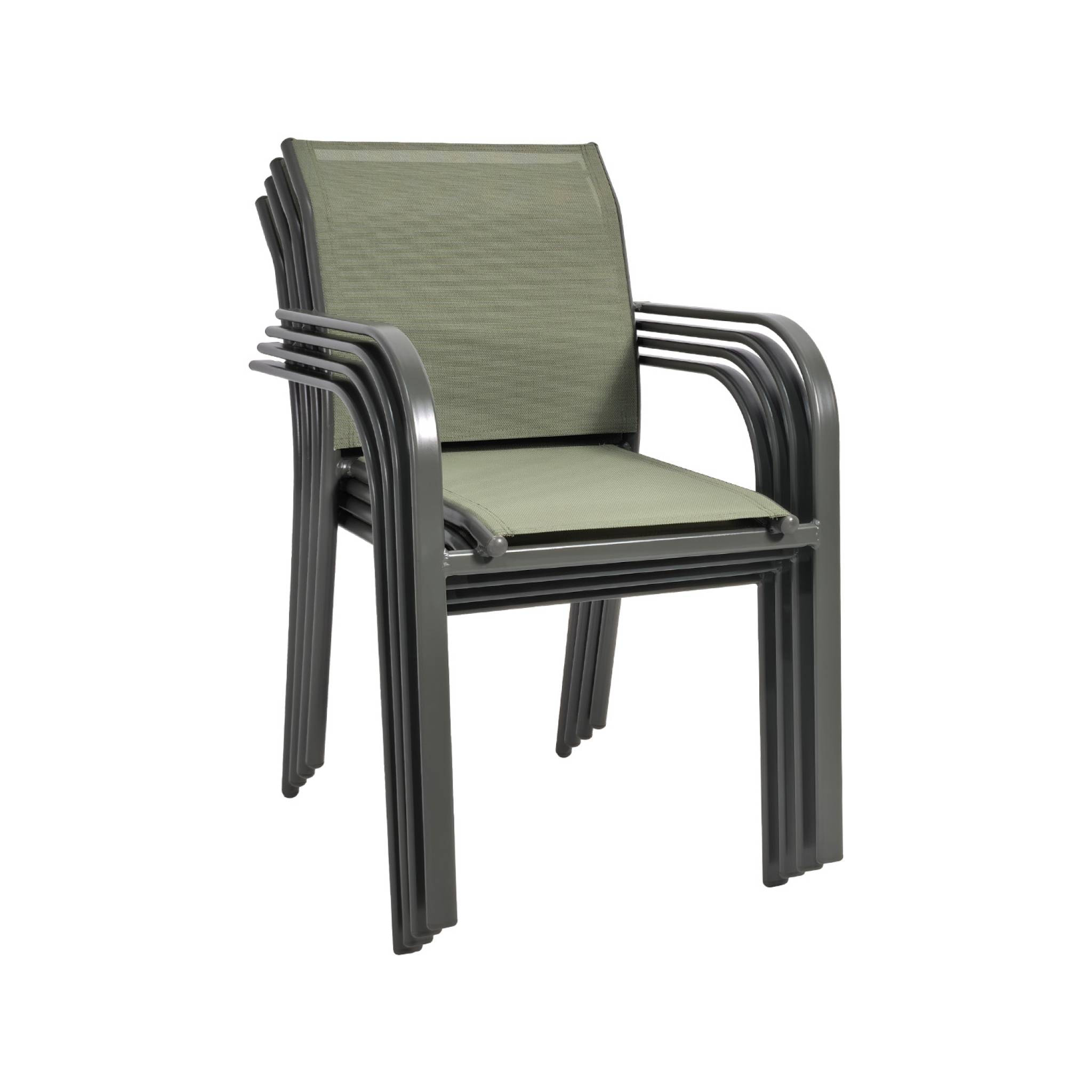 Fauteuil de jardin aluminium (lot de 4) AMARA