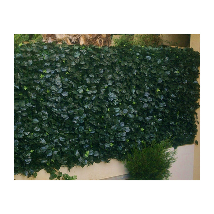 Haie artificielle feuillages en duo JET7GARDEN - Vert