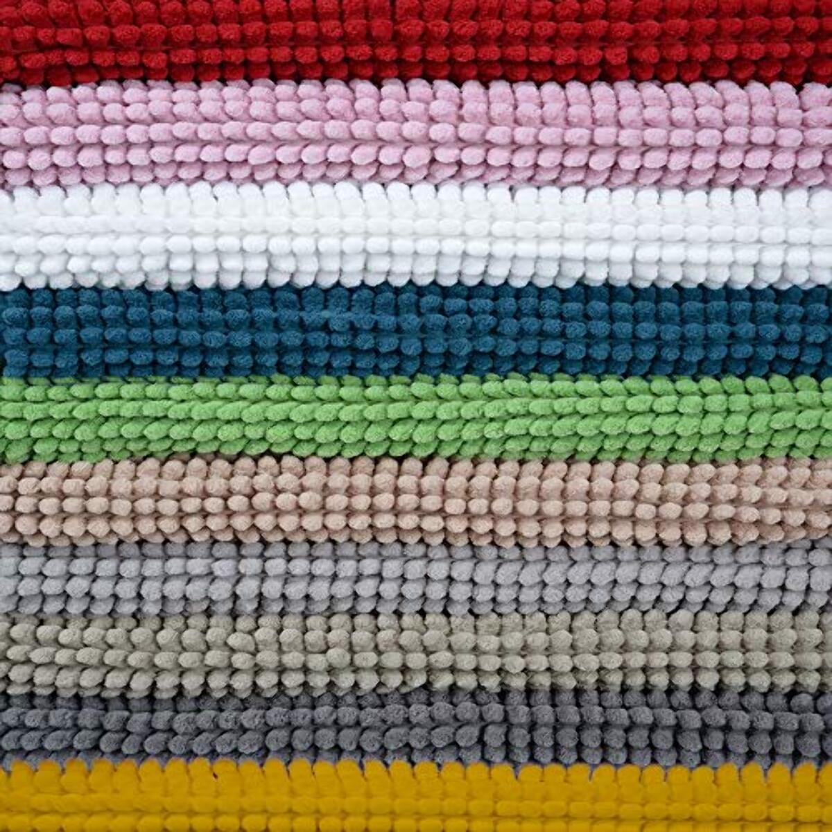 Tappeto Bagno Poppy Bordeaux, Antiscivolo, Tessuto Morbido e Assobente.