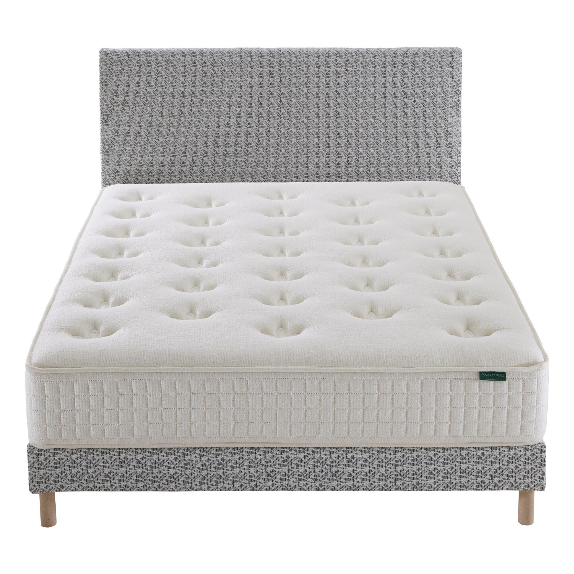 Ensemble matelas Le Latex Responsable + sommier + tête de lit