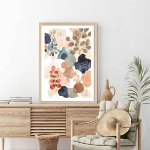 Affiche Nature et sérénité Affiche + cadre en bois - Chêne