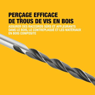 Coffret plastique de 5 mèches à bois 3 pointes - DEWALT - DT4535-QZ