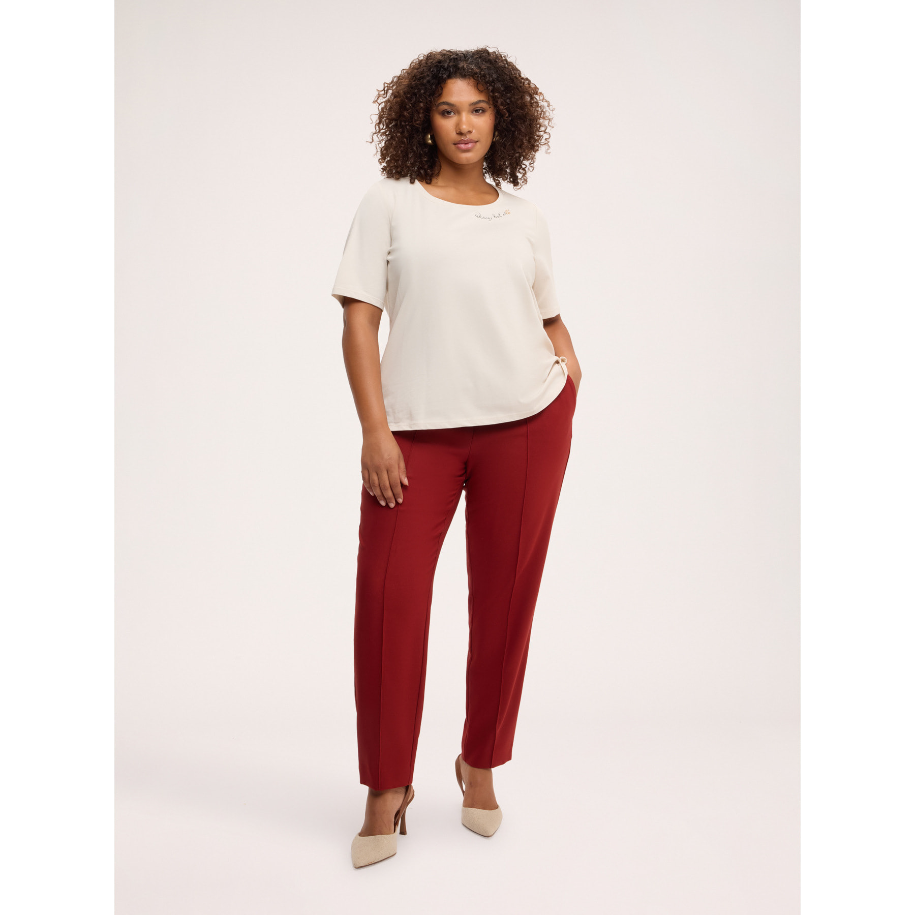 Fiorella Rubino - T-shirt in cotone con scritta - Bianco