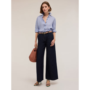 Motivi - Camicia in lino - Azzurro