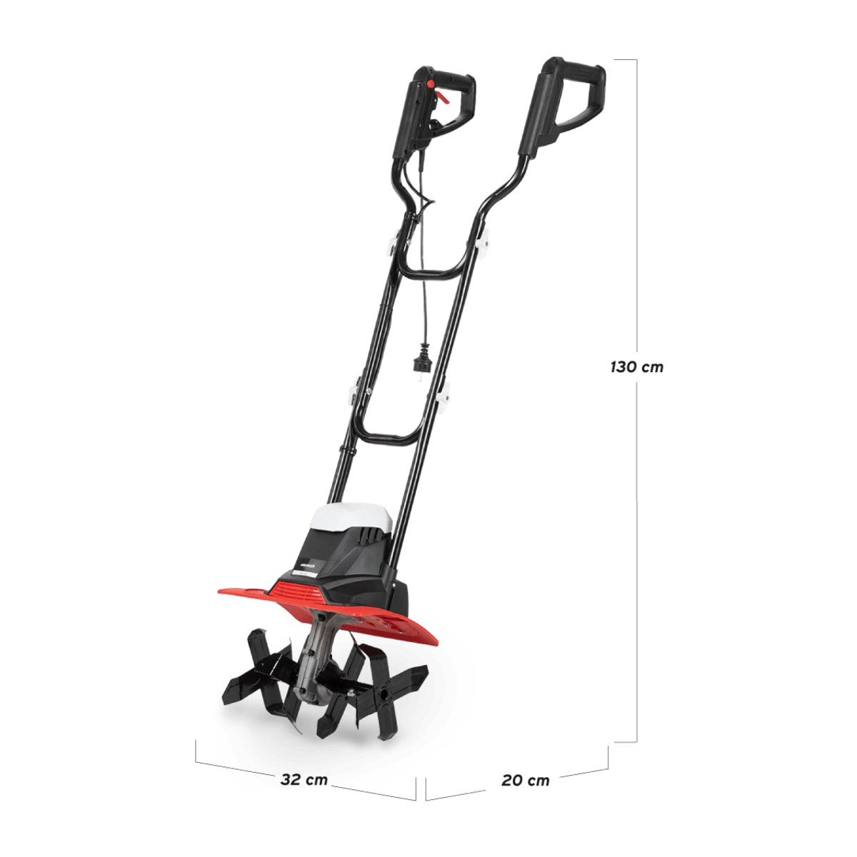 Motoazada eléctrica con cable, 1200W, 230V, 4 cuchillas intercambiables - Greencut GTC1200C