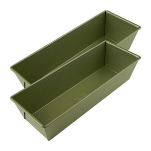 Lot de 2 moules à gâteaux 30/30 cm en acier Zenker Green Vision