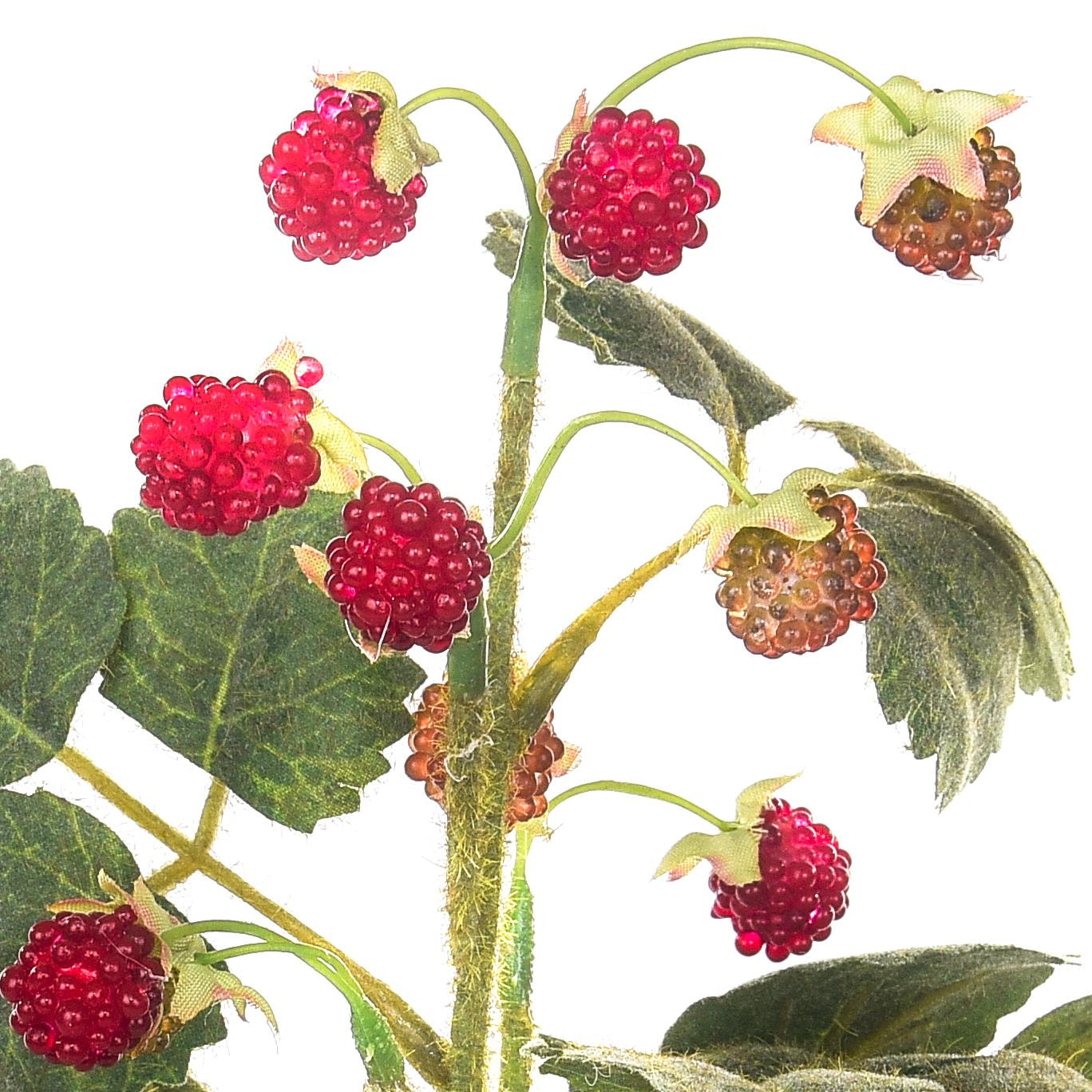 Ramo Con Fragoline Di Bosco A 3 Diramazioni. Altezza 29 Cm - Pezzi 6 - 17X29X14cm - Colore: Rosso - Bianchi Dino - Frutta, Bacche E Varie