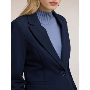 Motivi - Blazer monopetto in punto milano - Blu