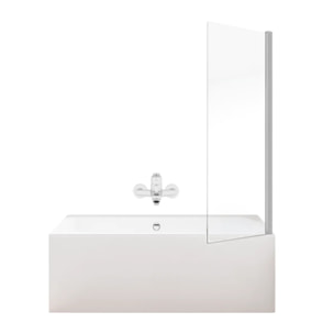 Pack baignoire droite 170 x 75 Elise + tablier niche + mitigeur bain Aimé chromé + pare bain chromé + vidage