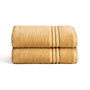 Serviette Éponge 100% Coton Peigné - 700 g/m2 OCRE